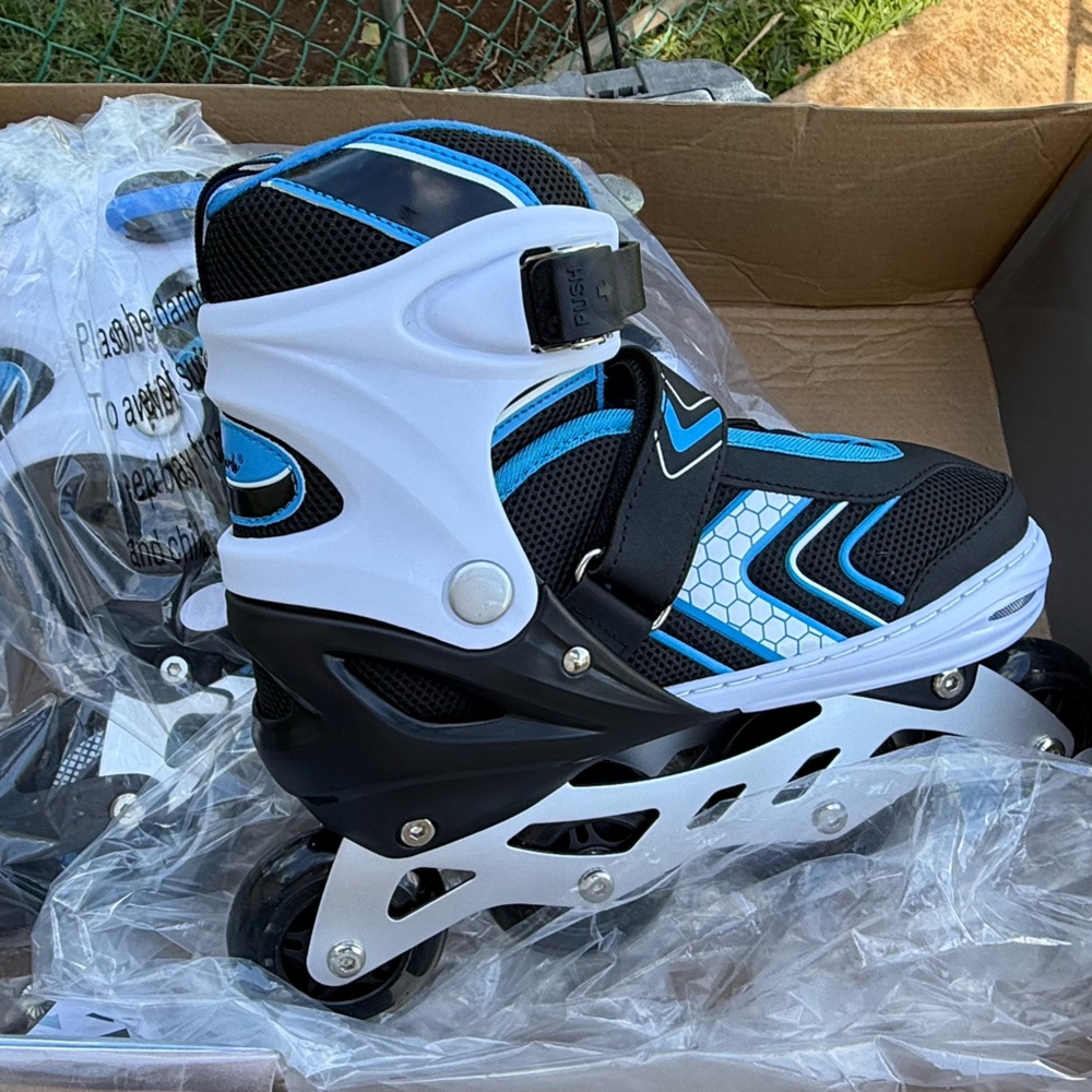 Kids Blue and Black Roller Skates